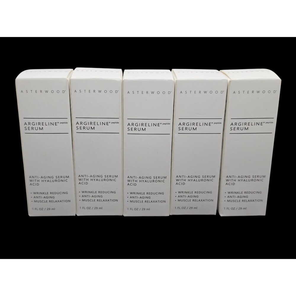 (5) Asterwood Argireline Peptid Serum w/Hyaluronic Acid 1 Fl Oz Anti-aging NIB